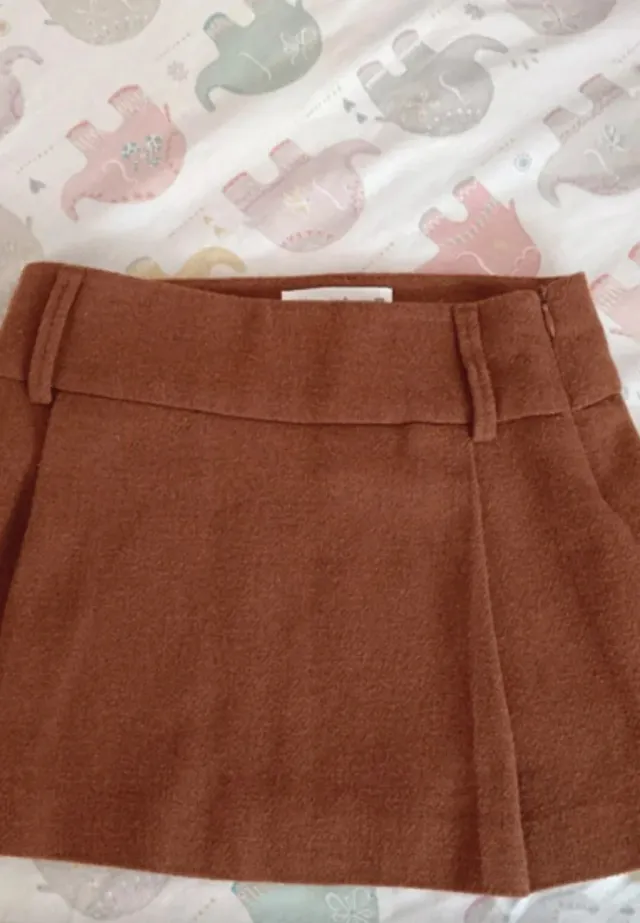 Falda marrón Zara T8