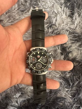 TAG Heuer Champion Cronógrafo Negro/Plata