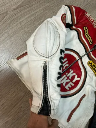 Chaqueta Cuero Vintage Lucky Strike Motociclismo