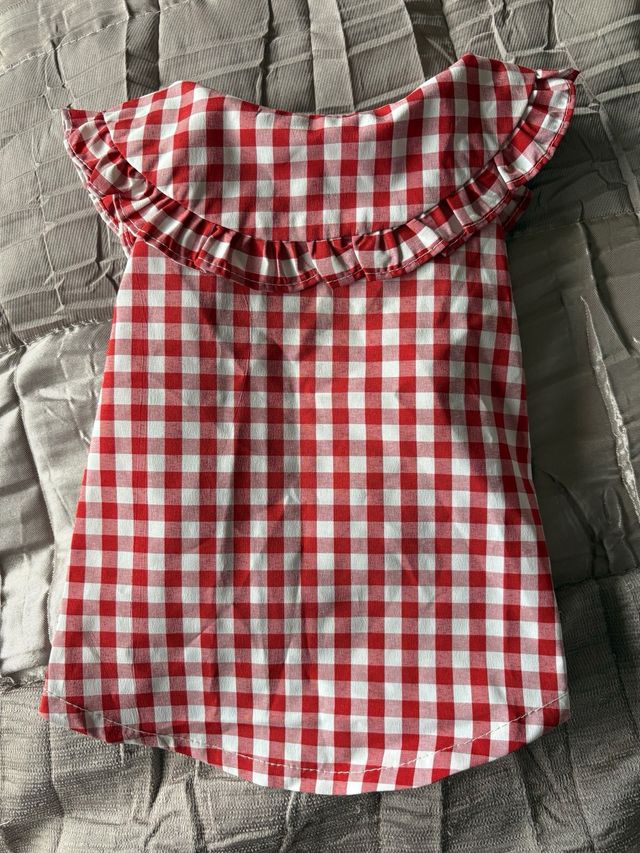 Camicia a quadri vichy per cane