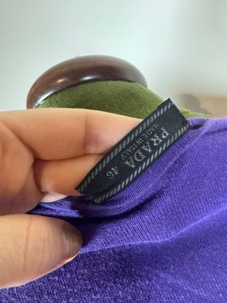 Maglia Prada Scollo V Viola