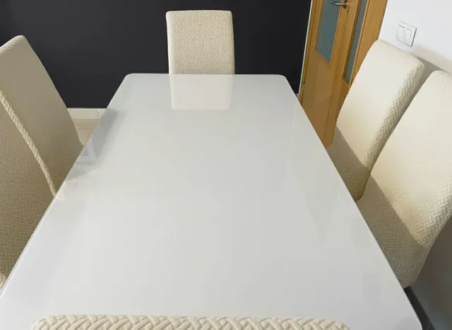 Mesa comedor blanca + 6 sillas