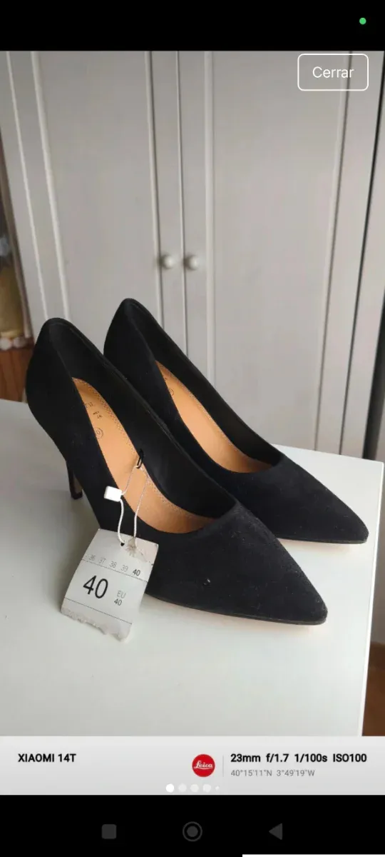 Zapatos Amichi terciopelo negro talla 40