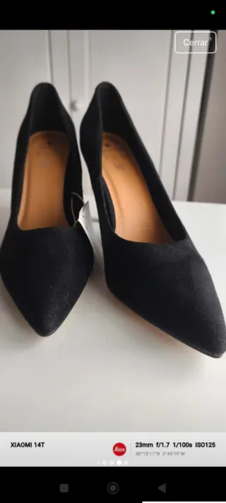 Zapatos Amichi terciopelo negro talla 40