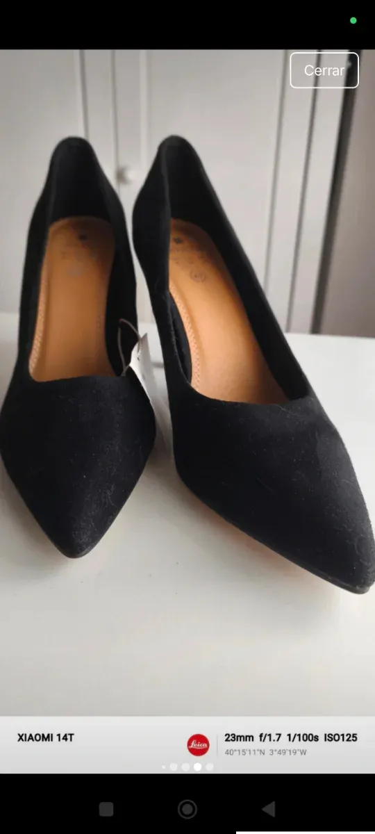 Zapatos Amichi terciopelo negro talla 40