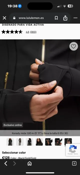 Casaca Lululemon Negra Mujer