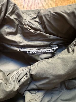 Chaqueta acolchada Zara verde talla XL