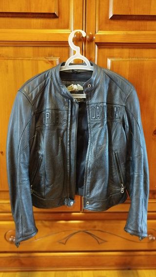 Chaqueta Cuero Harley Davidson Negra