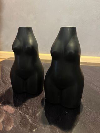 2 Vasetti Corpo Femminile Neri