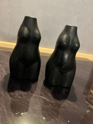 2 Vasetti Corpo Femminile Neri