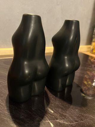 2 Vasetti Corpo Femminile Neri