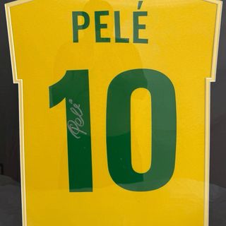 Camiseta con autógrafo de Pelé original certificad
