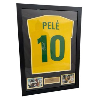 Camiseta con autógrafo de Pelé original certificad