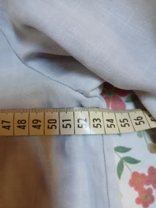 Camisa Lino Talla XL Gris Verdoso