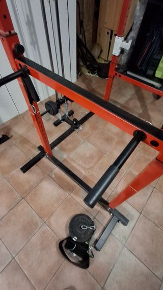 Jaula de musculación con poleas