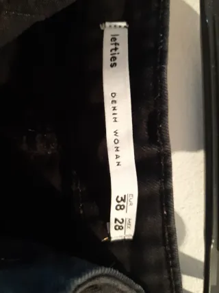 Pantalón tejano negro cargo