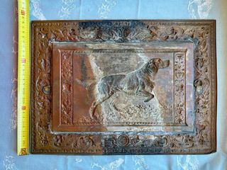 Pareja Placas Metálicas Antiguas (Perros de Caza)