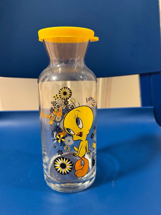Jarra cristal Tweety tapa amarilla
