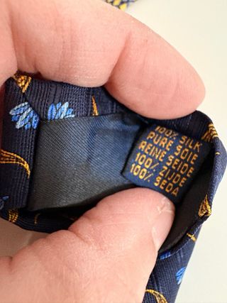 Lote 2 corbatas Richel azul y dorado