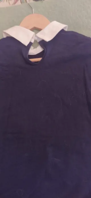 Sudadera Baby Girl 90's con cuello blanco