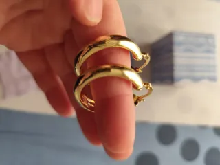 Pendientes plata chapado en oro 18 k