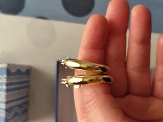 Pendientes plata chapado en oro 18 k