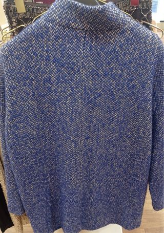 Abrigo Cortefiel azul y blanco