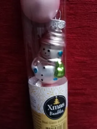 Palline Natale Vetro Rosa e Argento