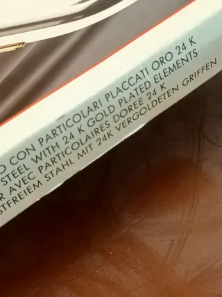 Vassoio decorato in oro 24ktin acciaio di alta qua