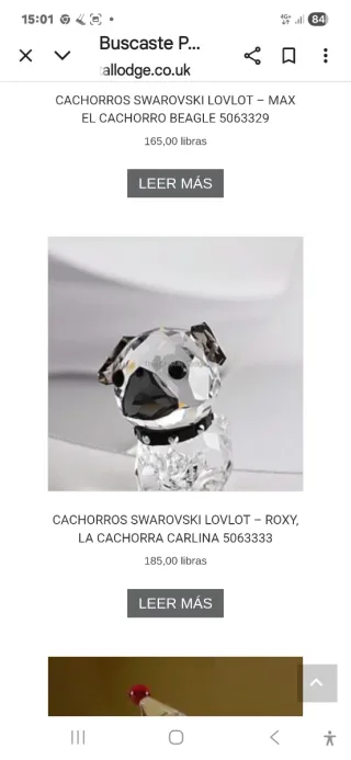 Figura Swarovski Perro Cristal Original