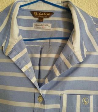 Camisa El Ganso rayas azul claro mujer