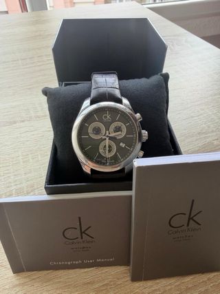Reloj Calvin Klein Negro y Plateado