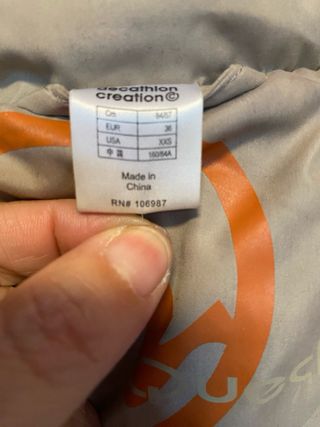 Chaqueta Quechua Naranja y Gris