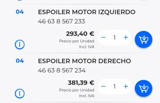 Spoiler Lateral Derecho BMW S1000 RR Rojo ORIGINAL