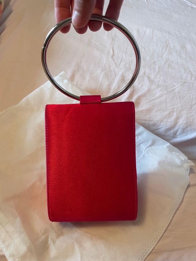 Borsetta da sera rossa con strass