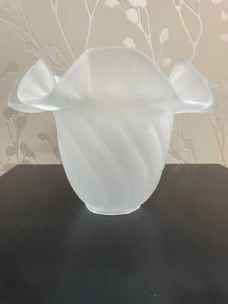 Preciosa tulipa cristal esmerilado blanco