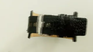 Bracciale Fossil Pelle Nero Argento