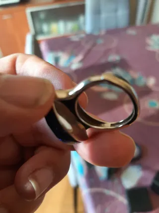 Anillo Piedra Grande Aventurina y Plata. Nuevo