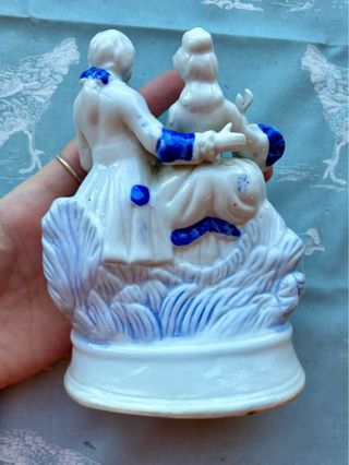 Figura Porcelana Vintage Pareja Rococcó
