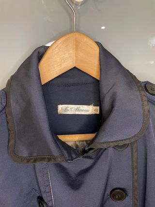 Gabardina azul mujer