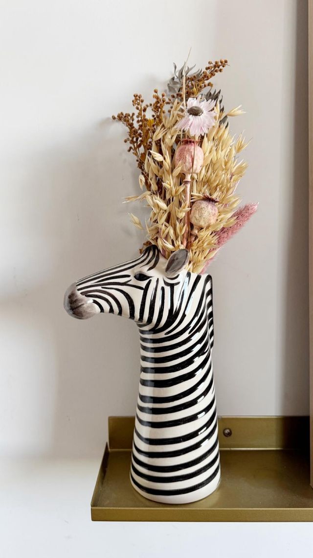 Vaso Zebra Quail in ceramica
