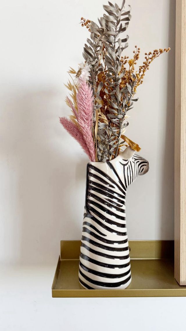 Vaso Zebra Quail in ceramica