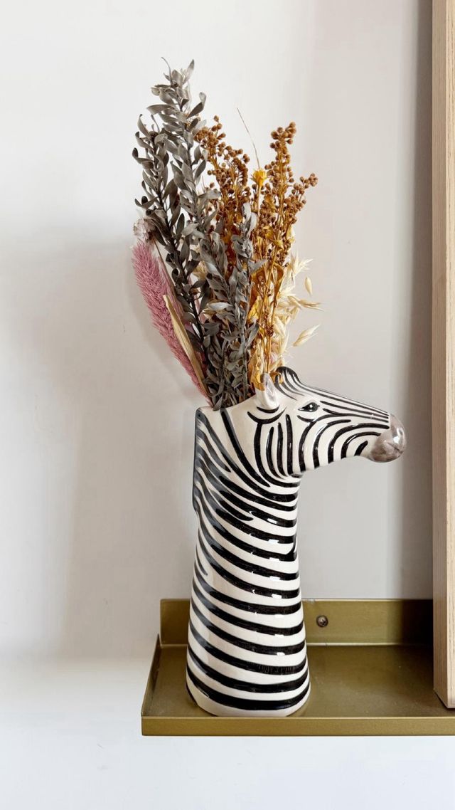 Vaso Zebra Quail in ceramica