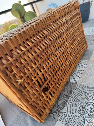 Transportín Vintage Mimbre Gatos