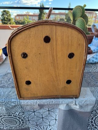 Transportín Vintage Mimbre Gatos