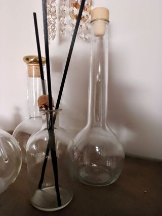 Vasi di vetro trasparente