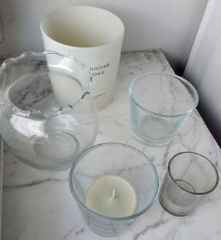 Vasi di vetro trasparente