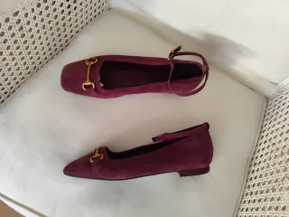 Bailarinas Parfois Piel Hebilla Dorada