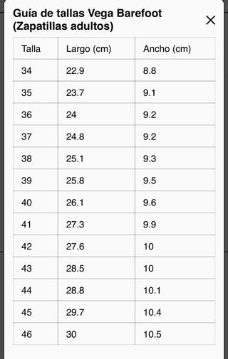 Zapatillas Vega Barefoot Talla 41 Blanca ( unisex)