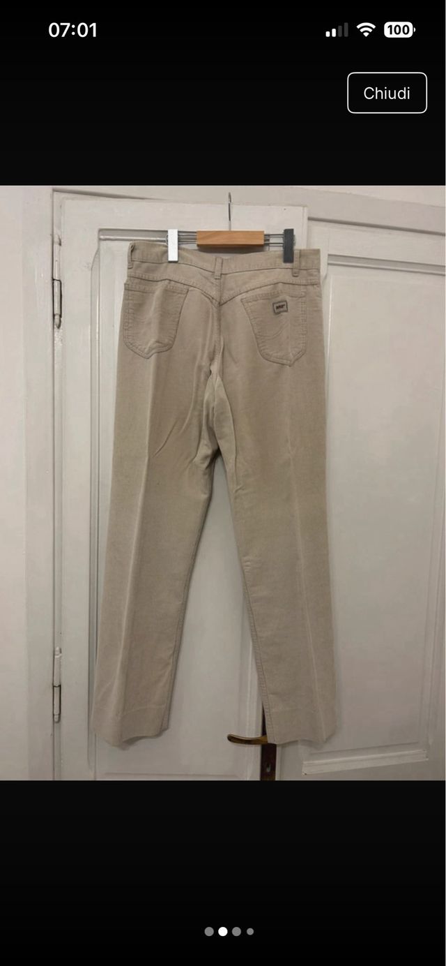 Pantaloni velluto a coste Rifle beige